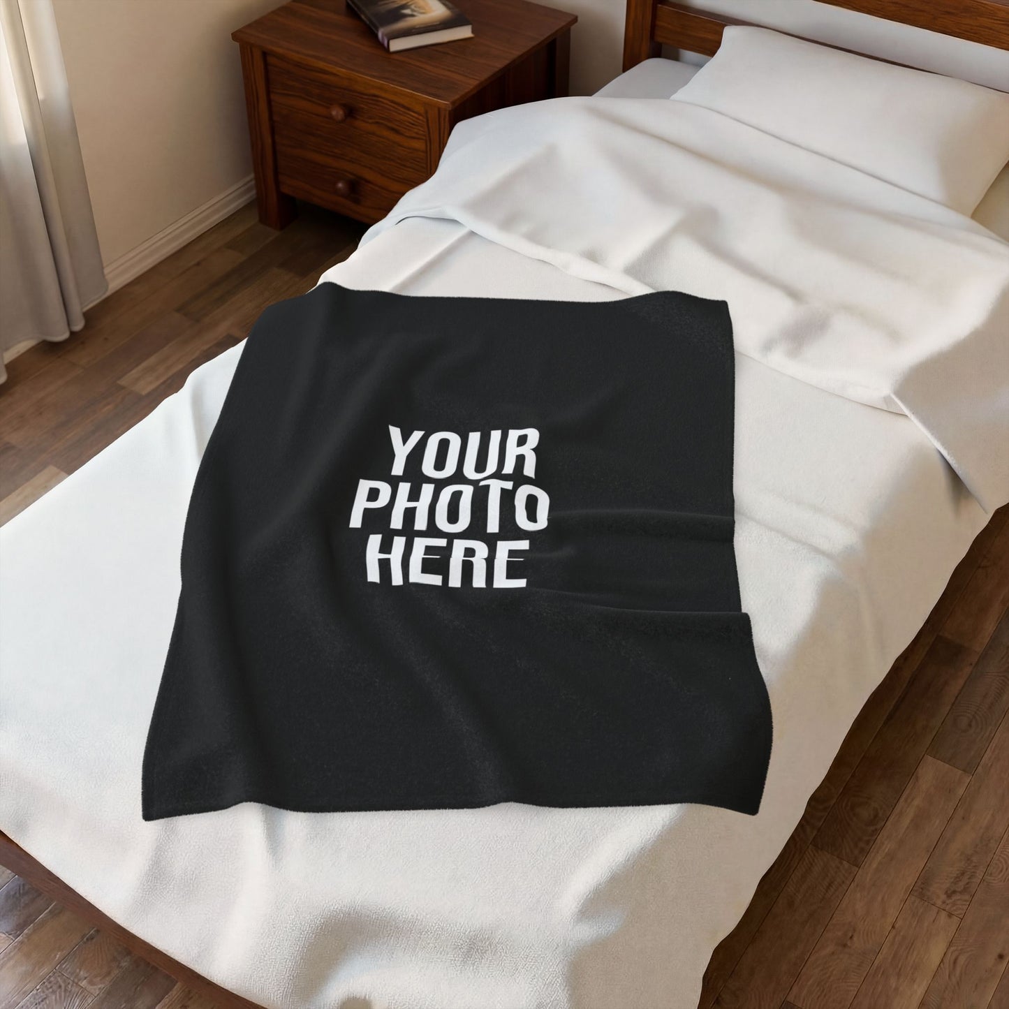 PERSONALIZED PHOTO VELVETEEN PLUSH BLANKET