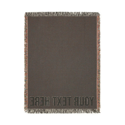 PERSONALIZED TEXT WOVEN BLANKET