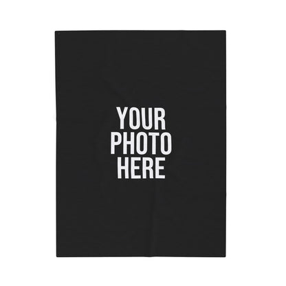 PERSONALIZED PHOTO VELVETEEN PLUSH BLANKET