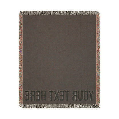 PERSONALIZED TEXT WOVEN BLANKET