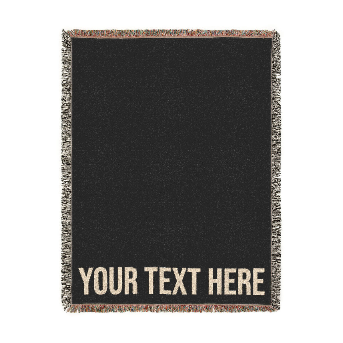 PERSONALIZED TEXT WOVEN BLANKET