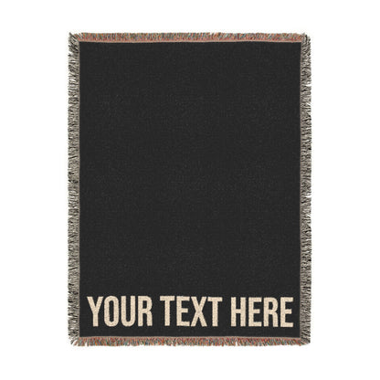 PERSONALIZED TEXT WOVEN BLANKET
