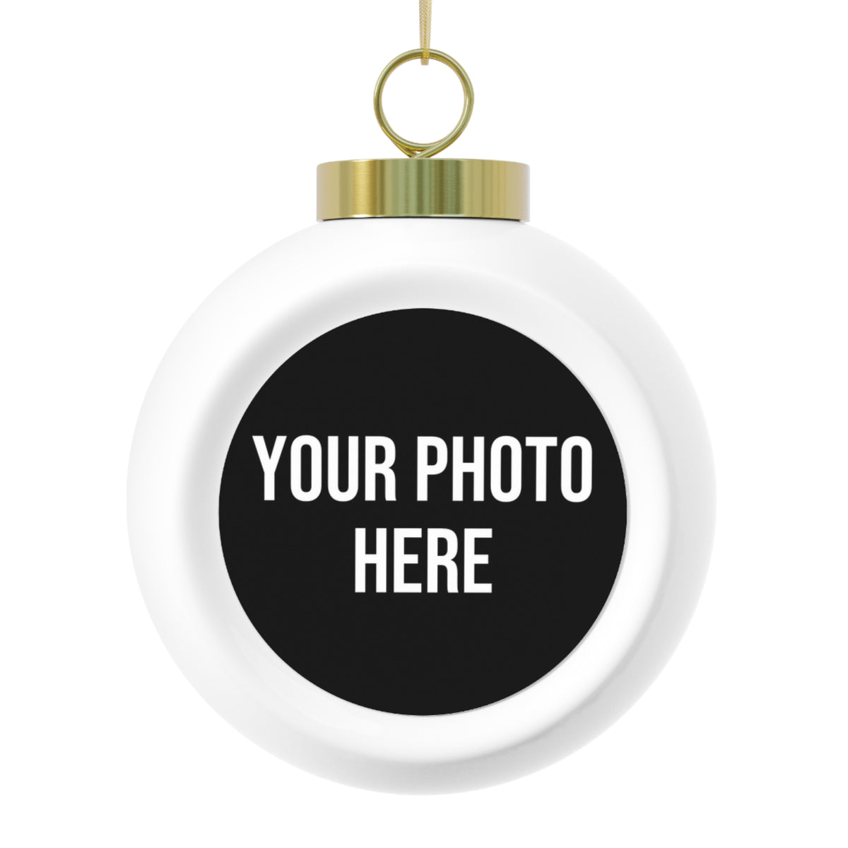 PERSONALIZED PHOTO CERAMIC BALL ORNAMENT