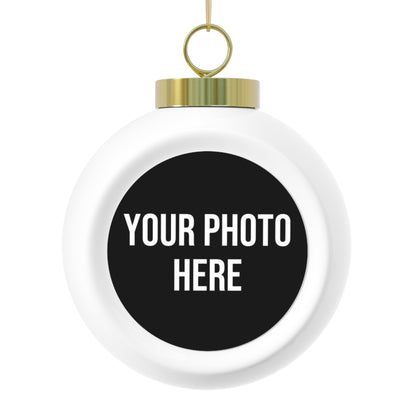 PERSONALIZED PHOTO CERAMIC BALL ORNAMENT