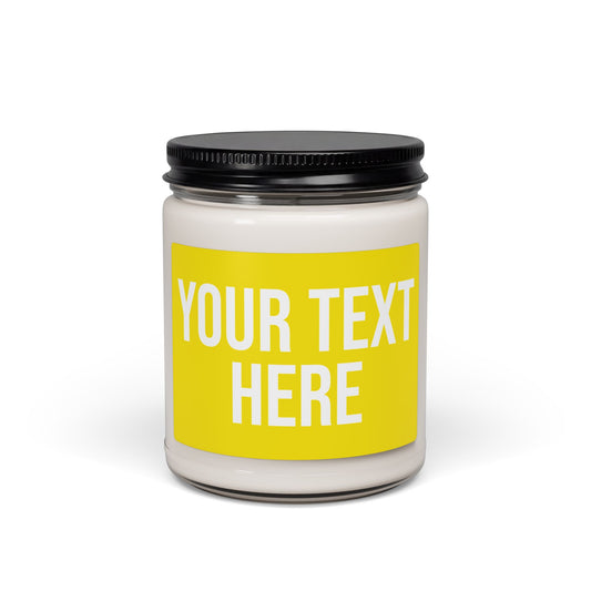 PERSONALIZED TEXT LABEL YELLOW + WHITE