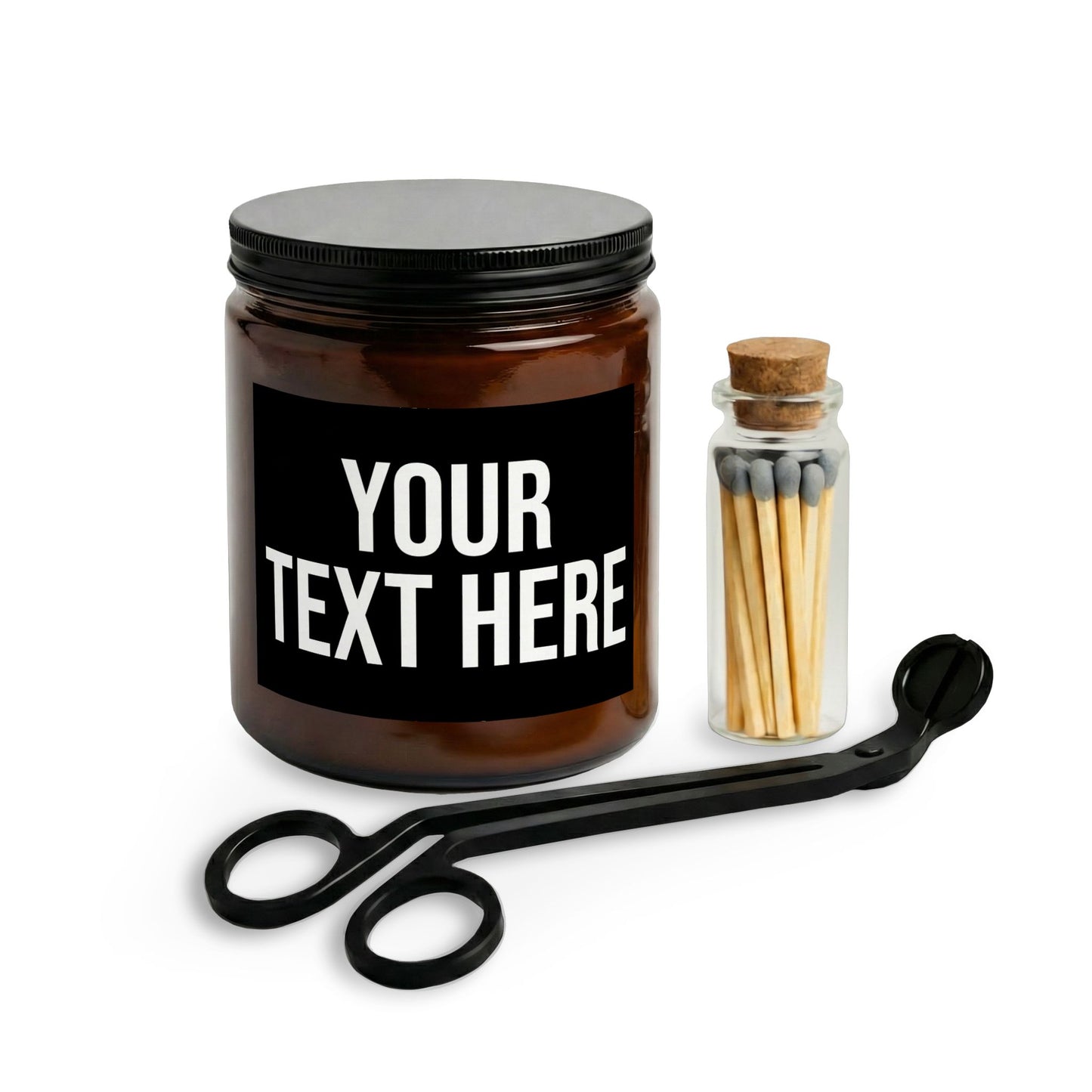 PERSONALIZED TEXT LABEL GIFT SET BLACK + WHITE