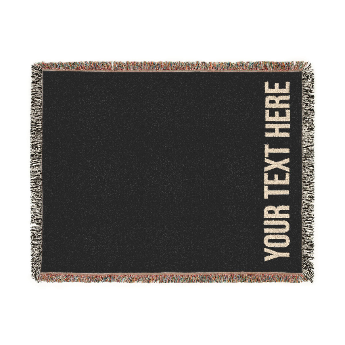 PERSONALIZED TEXT WOVEN BLANKET