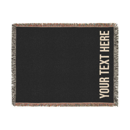 PERSONALIZED TEXT WOVEN BLANKET