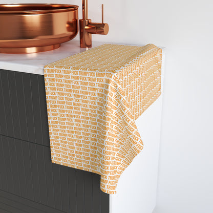FUCK TRUMP HAND TOWEL ORANGE