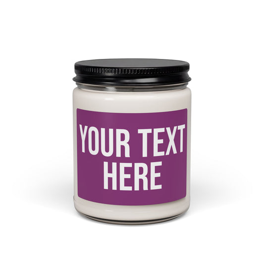 PERSONALIZED TEXT LABEL PURPLE + WHITE