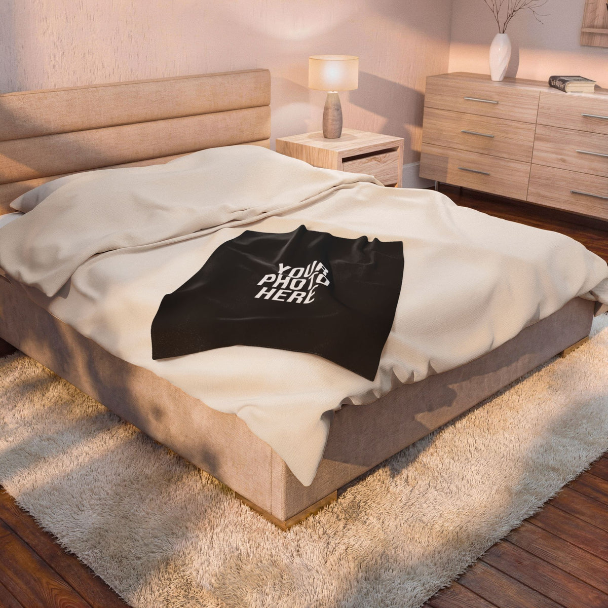 PERSONALIZED PHOTO VELVETEEN PLUSH BLANKET