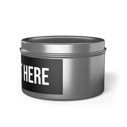 PERSONALIZED TEXT LABEL TIN BLACK + WHITE