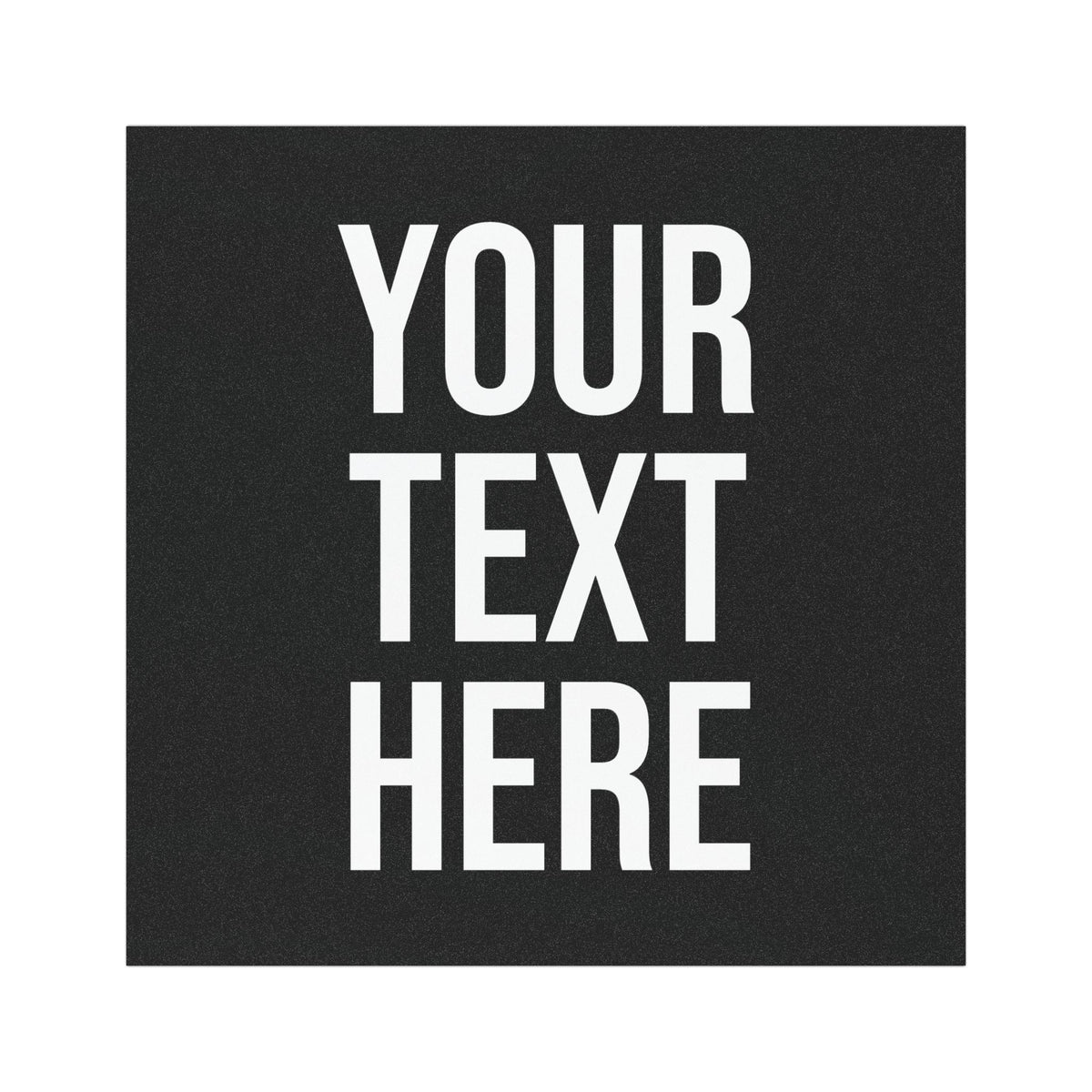 PERSONALIZED TEXT CAR MAGNET BLACK + WHITE