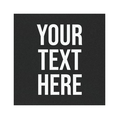 PERSONALIZED TEXT CAR MAGNET BLACK + WHITE