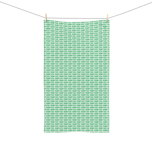 FUCK TRUMP HAND TOWEL GREEN