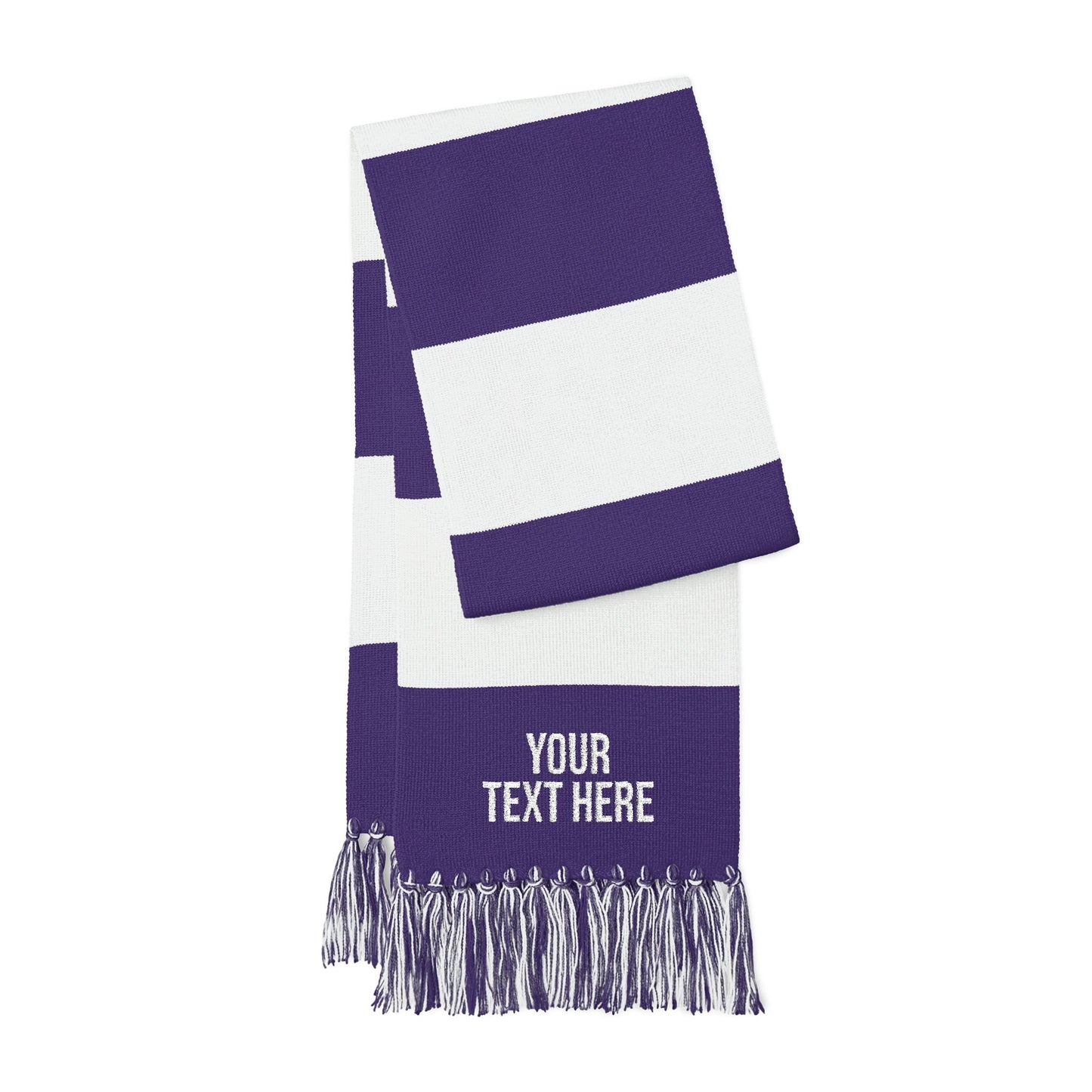 PERSONALIZED TEXT EMBROIDERED SPECTATOR SCARF