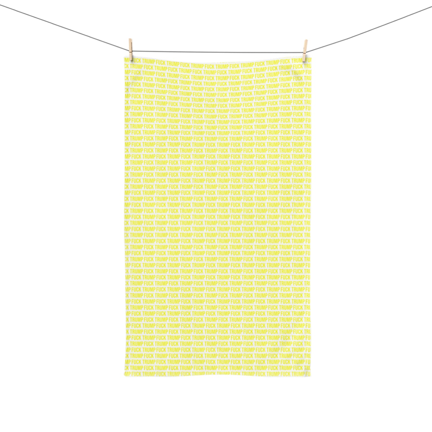 FUCK TRUMP HAND TOWEL YELLOW