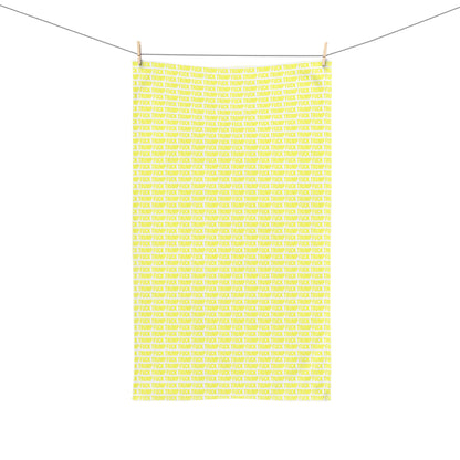 FUCK TRUMP HAND TOWEL YELLOW
