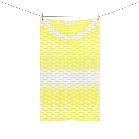 FUCK TRUMP HAND TOWEL YELLOW