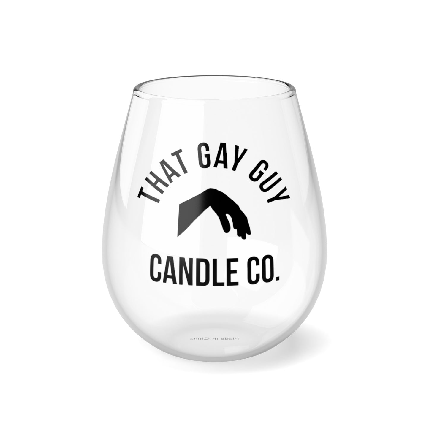 LOGO STEMLESS WINE GLASS