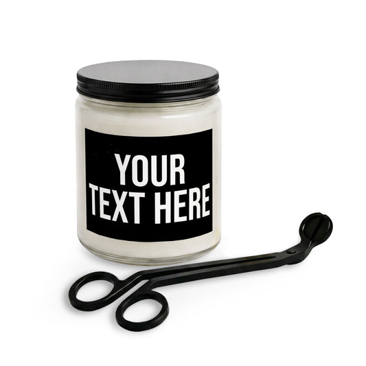 PERSONALIZED TEXT LABEL GIFT SET 4 OZ/9 OZ CLEAR/AMBER BLACK + WHITE