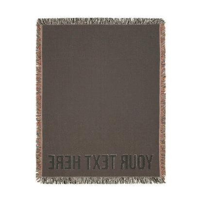 PERSONALIZED TEXT WOVEN BLANKET