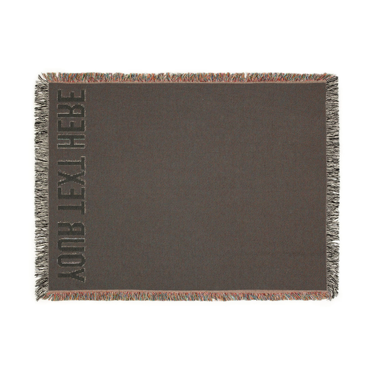PERSONALIZED TEXT WOVEN BLANKET