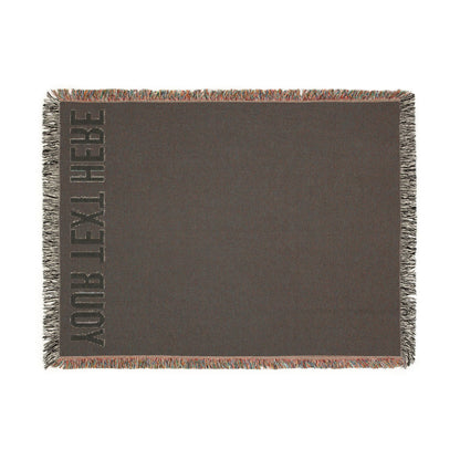 PERSONALIZED TEXT WOVEN BLANKET
