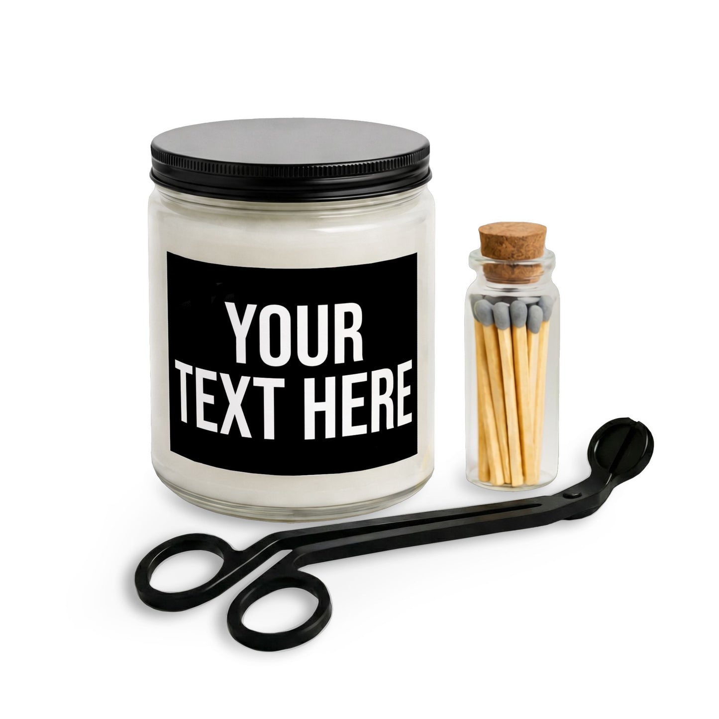 PERSONALIZED TEXT LABEL GIFT SET BLACK + WHITE