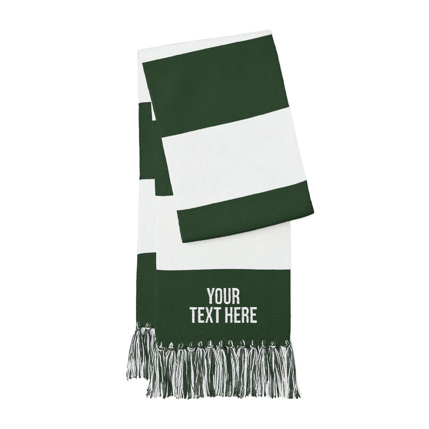PERSONALIZED TEXT EMBROIDERED SPECTATOR SCARF
