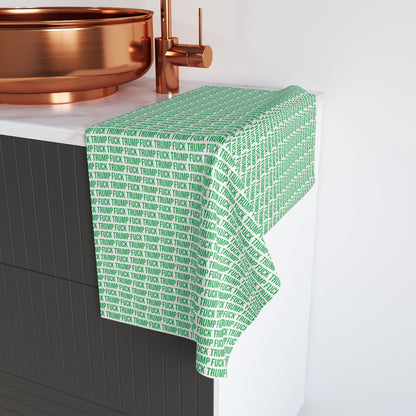 FUCK TRUMP HAND TOWEL GREEN