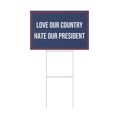 LOVE OUR COUNTRY YARD SIGN