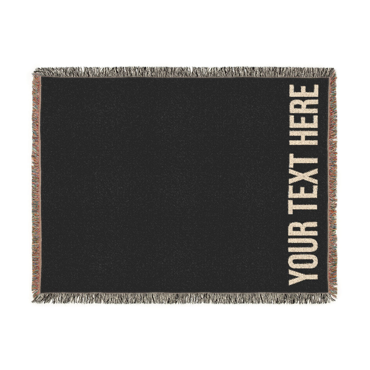 PERSONALIZED TEXT WOVEN BLANKET