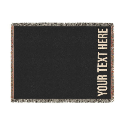 PERSONALIZED TEXT WOVEN BLANKET