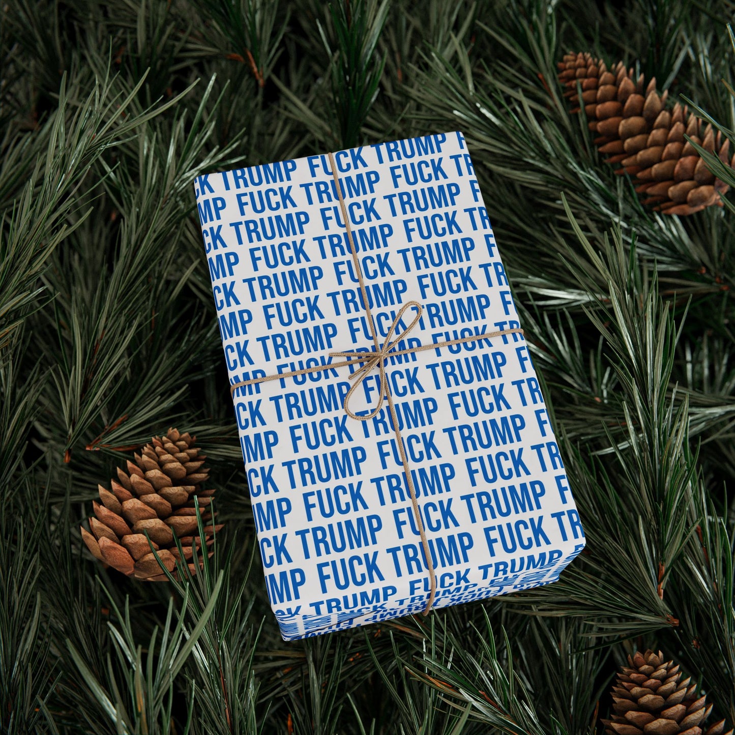 FUCK TRUMP WRAPPING PAPER BLUE