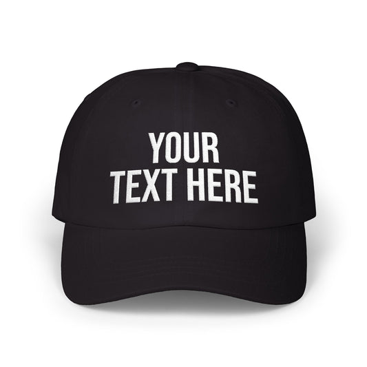 PERSONALIZED TEXT EMBROIDERED CAP