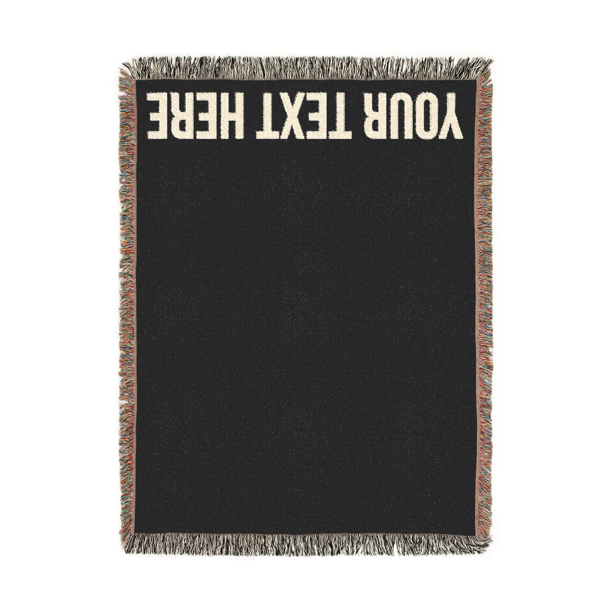 PERSONALIZED TEXT WOVEN BLANKET