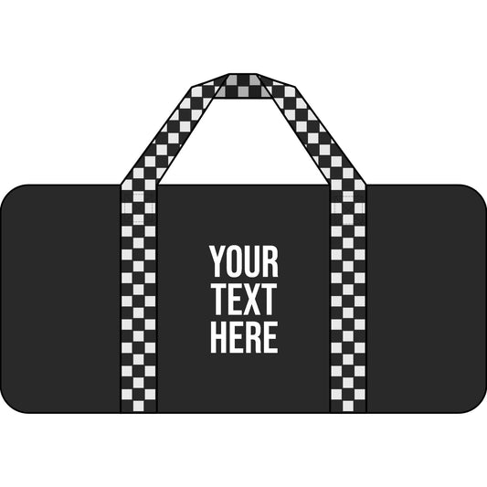 PERSONALIZED TEXT EMROIDERED TRIPPER DUFFEL BAG