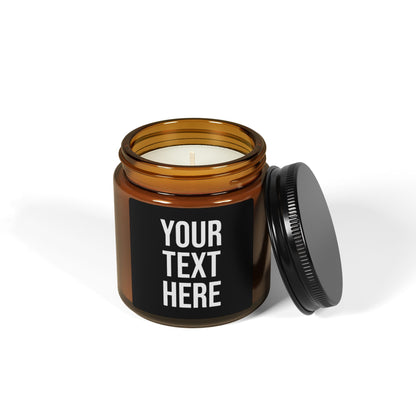 PERSONALIZED TEXT LABEL AMBER BLACK + WHITE