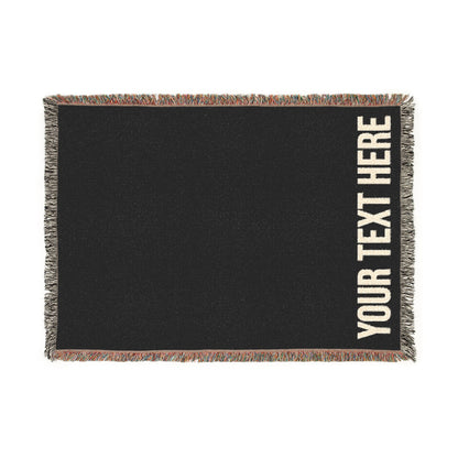 PERSONALIZED TEXT WOVEN BLANKET