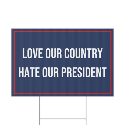 LOVE OUR COUNTRY YARD SIGN