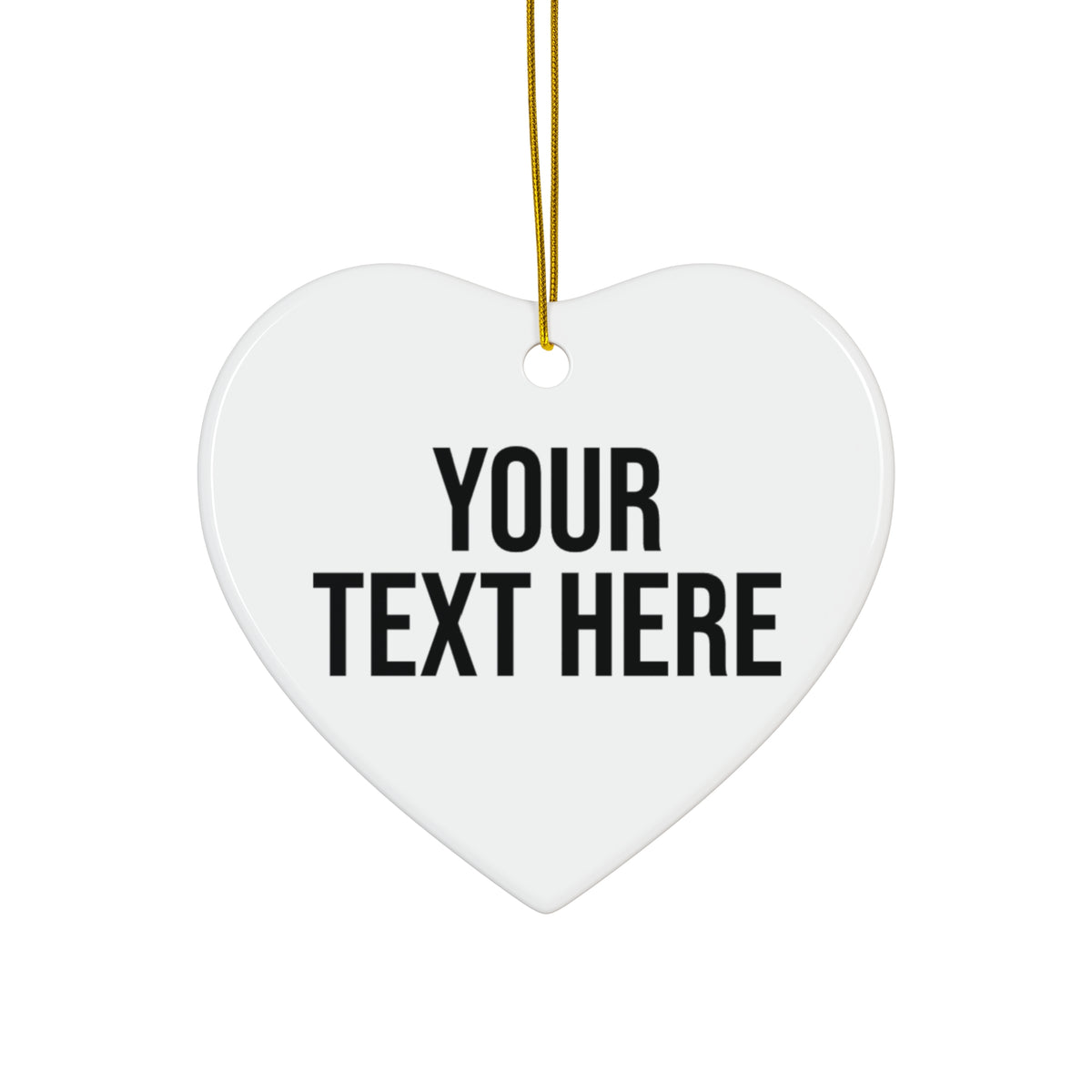 PERSONALIZED TEXT CERAMIC ORNAMENT - 4 SHAPES