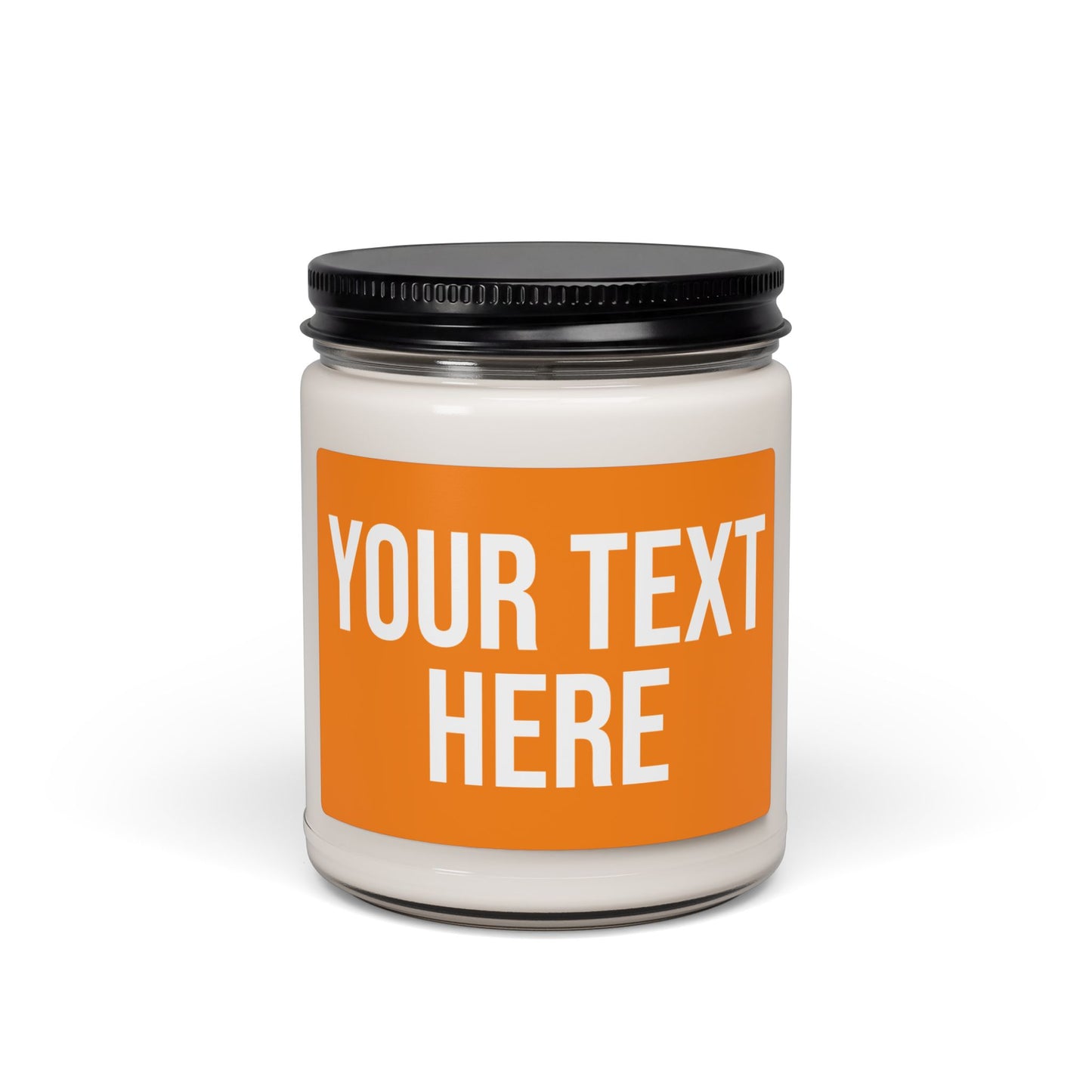 PERSONALIZED TEXT LABEL ORANGE + WHITE