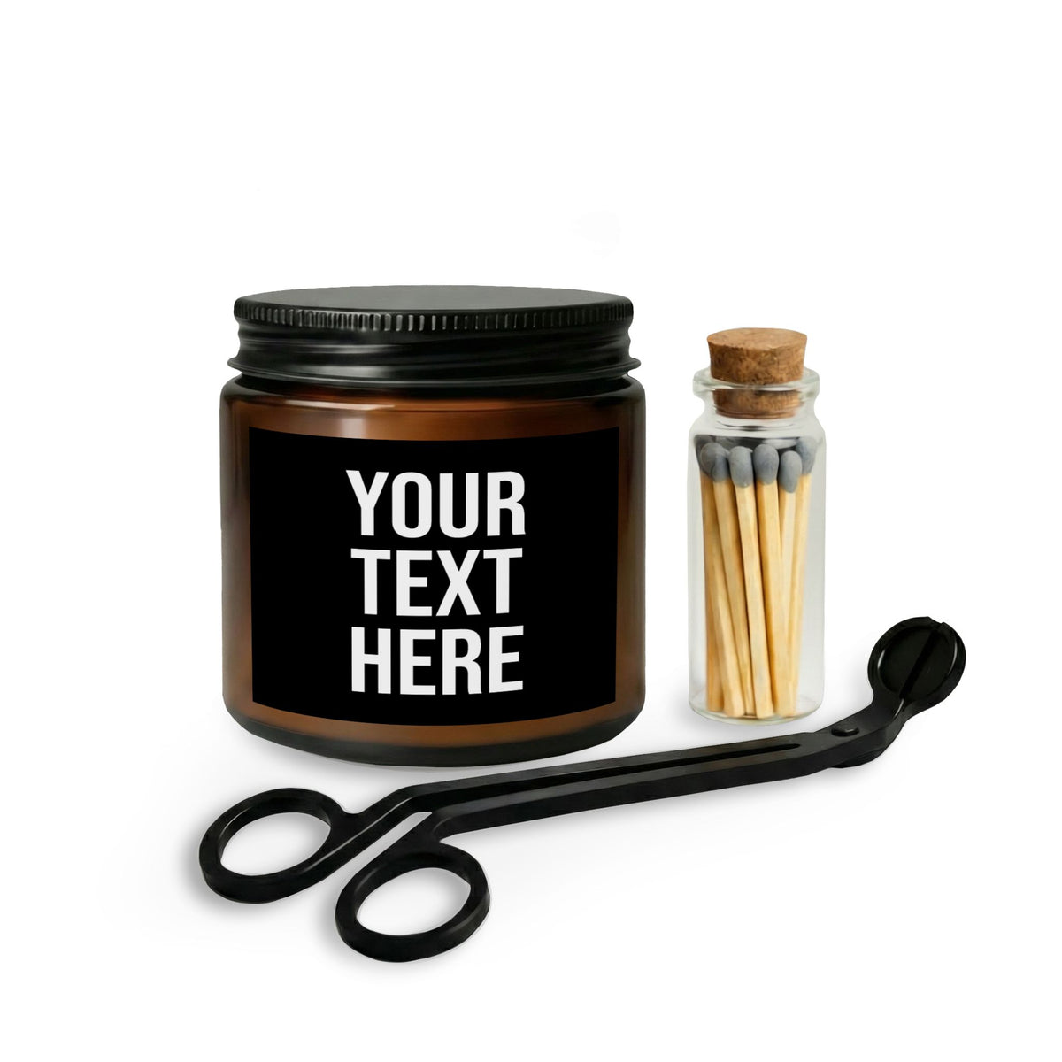 PERSONALIZED TEXT LABEL GIFT SET BLACK + WHITE