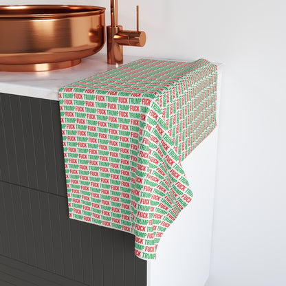 FUCK TRUMP HAND TOWEL RED + GREEN