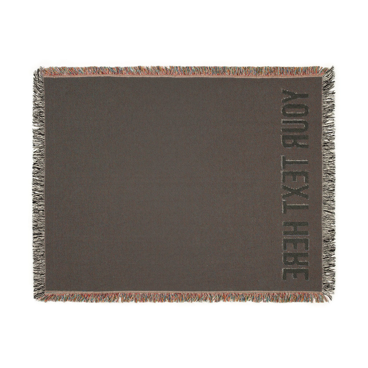 PERSONALIZED TEXT WOVEN BLANKET