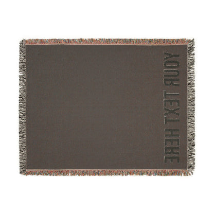 PERSONALIZED TEXT WOVEN BLANKET