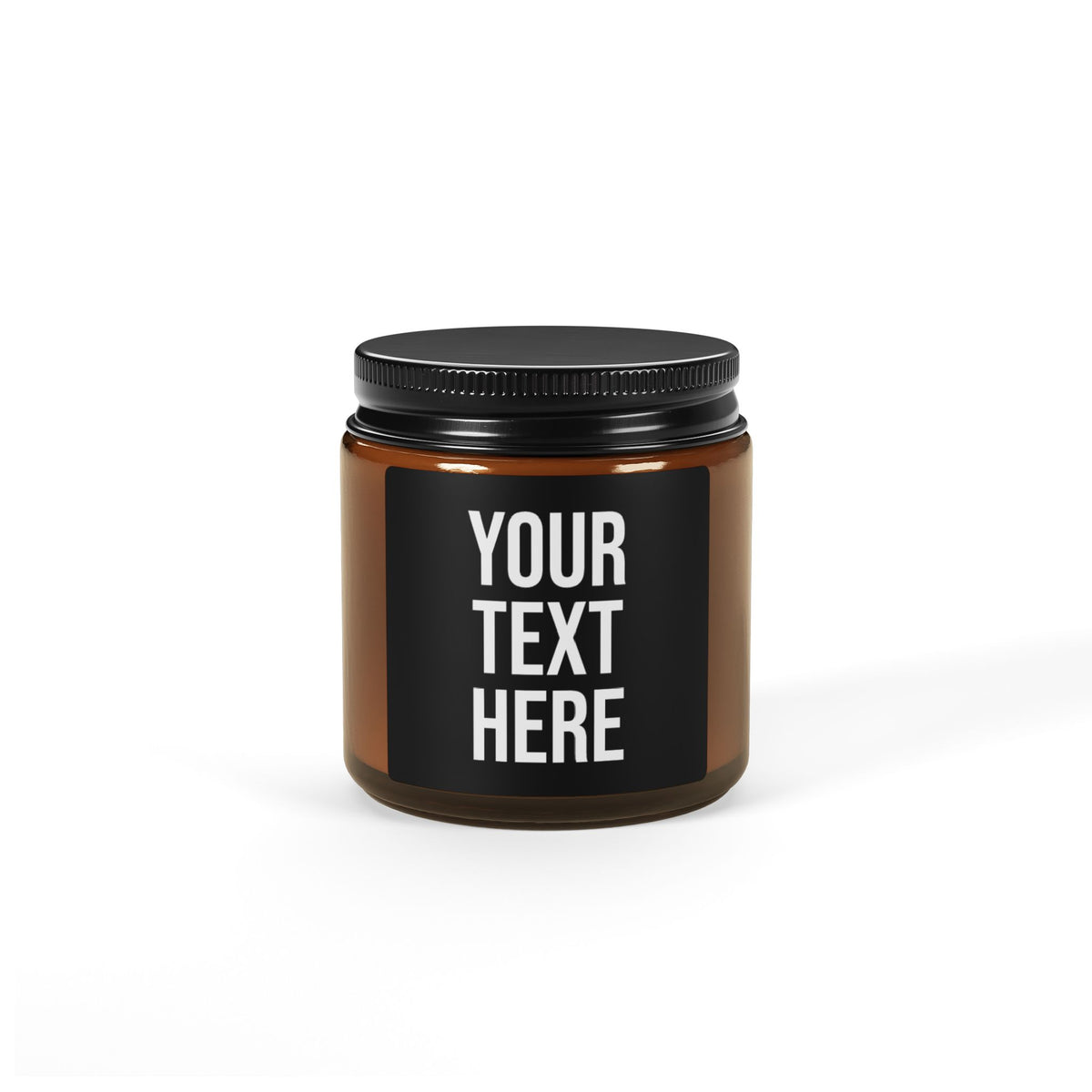 PERSONALIZED TEXT LABEL AMBER BLACK + WHITE