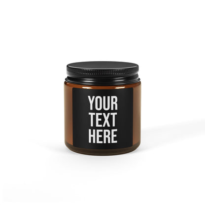 PERSONALIZED TEXT LABEL AMBER BLACK + WHITE