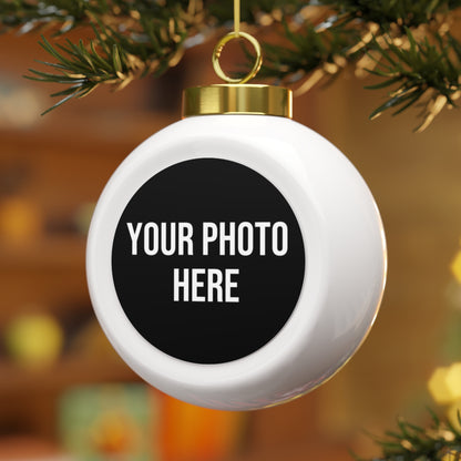 PERSONALIZED PHOTO CERAMIC BALL ORNAMENT